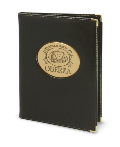 Menu card 027 - laser engraving of photo on metal emblem