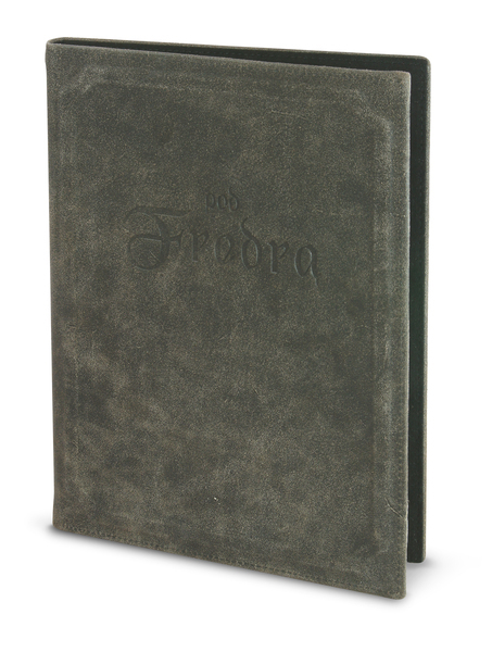 Menu card 028 - natural leather antiquated+ convex frame