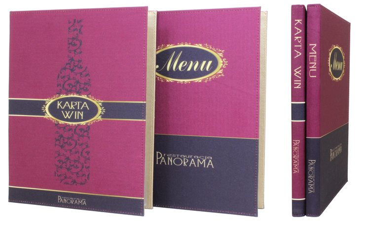 Menu card No. 217 - cover Modern printed on fabric