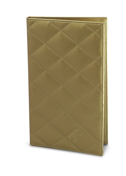Menu card 030 - golden quilted eco leather