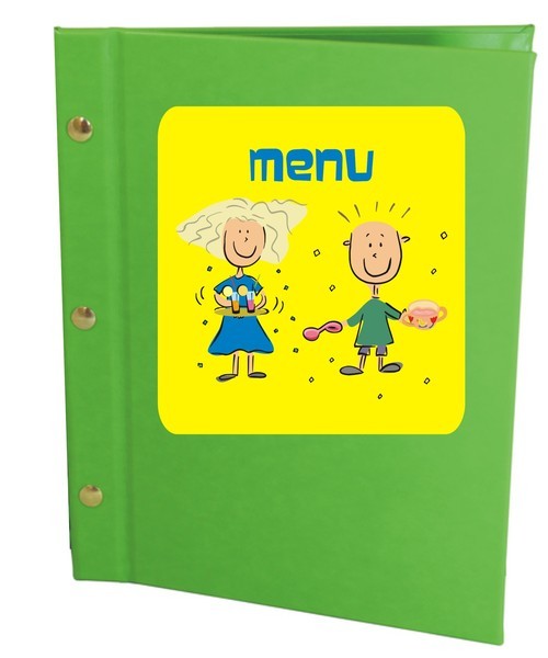 Menu cards for children in green