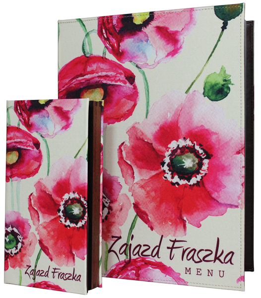 Menu card No. 247 - menu z fabric printed according to client's project