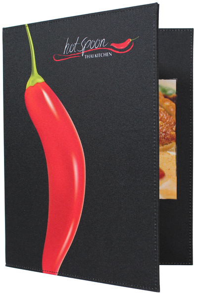 Menu card No. 254 - menu z fabric printed according to client's project