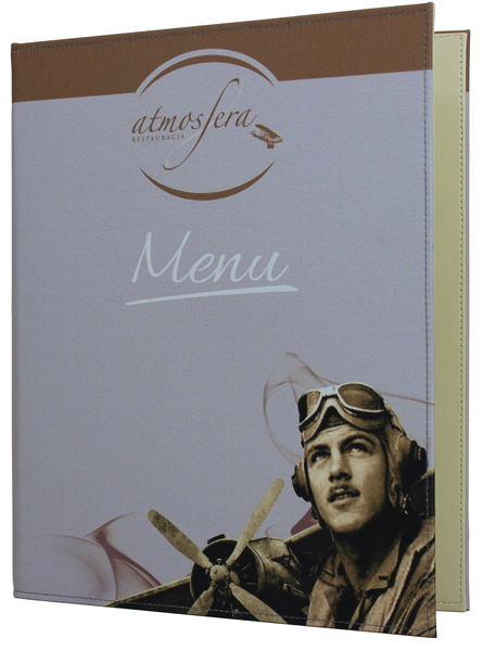 Menu card No. 268 - menu z fabric printed according to client's project
