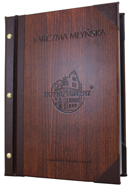 Menu card No. 270 - Wooden card with engraved logo