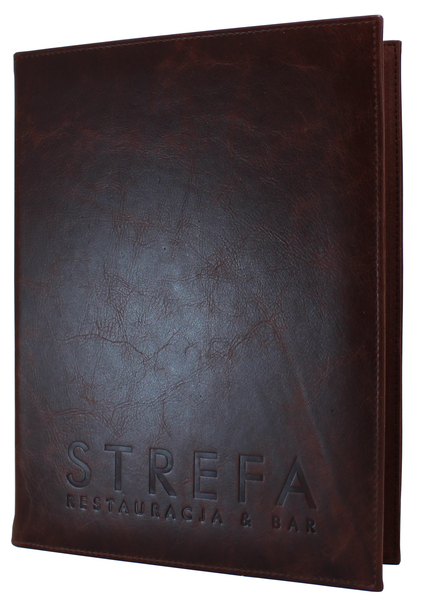 Menu card No. 280 - Cover with natural skin with embossing