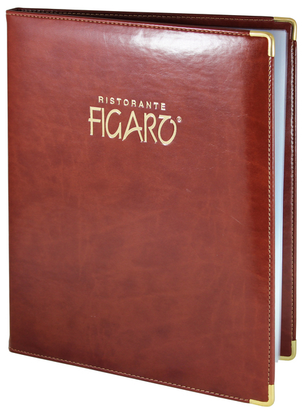 Menu card No. 315 -  menu Prestige made of eco leather with gilded logo