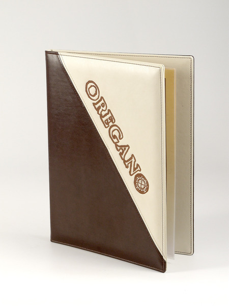 Menu card 051 - diagonal combination of eco leathers