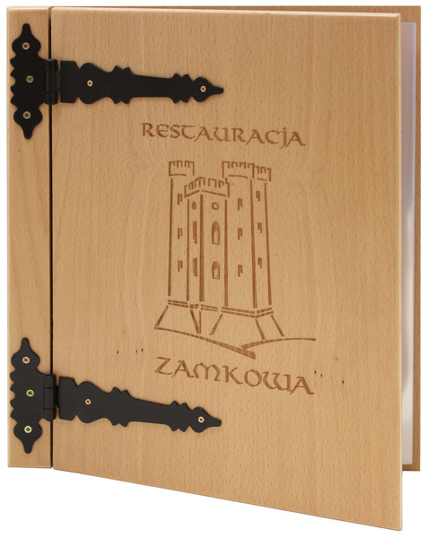 Karty menu z drewna Castle