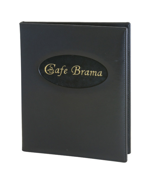 Menu card 055 - golden embroidery on black velvet