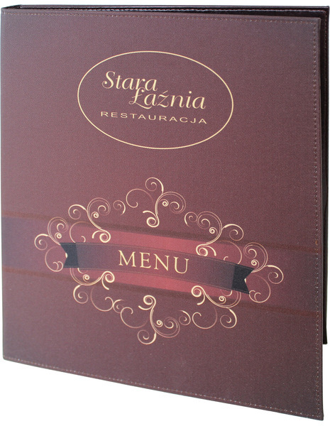 Menu card No. 356 - menu z fabric printed according to client's project