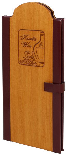 Menu card No. 364 - wooden card with opening to hang
