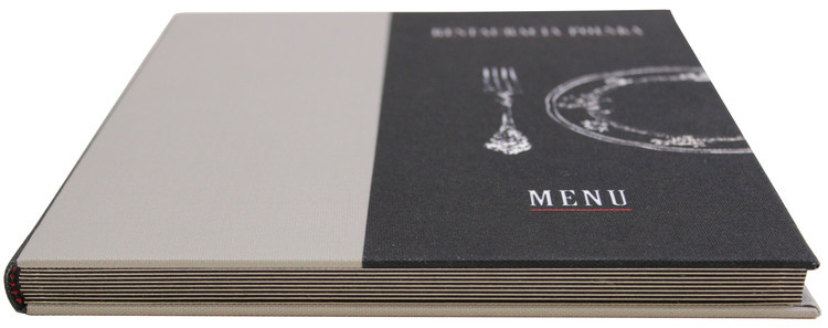 Menu card No. 378 - model CANVAS fabric printed according to client's project