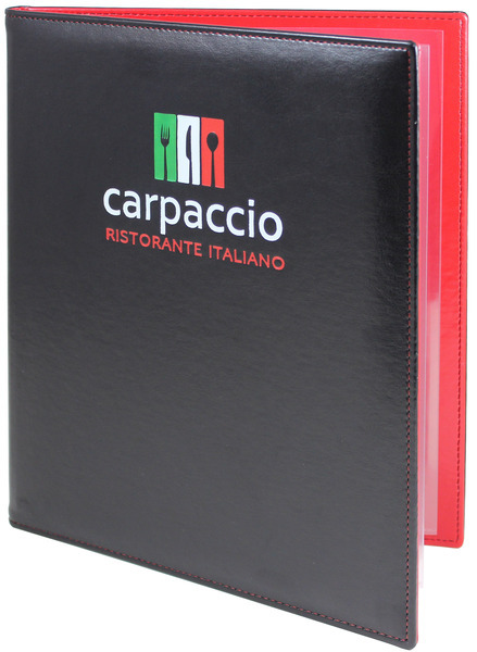 Menu card No. 379 - model PRESTIGE with three-coloured logo