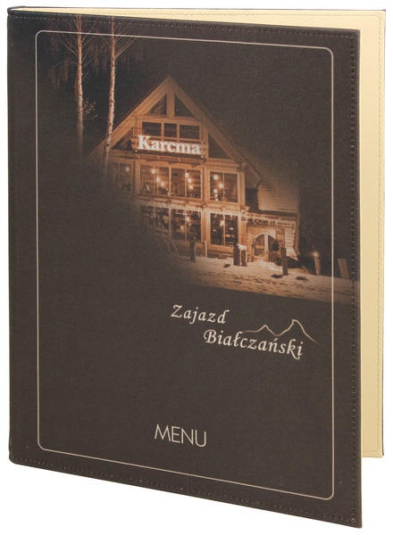 Menu card No. 410 - fabric printed according to client's project