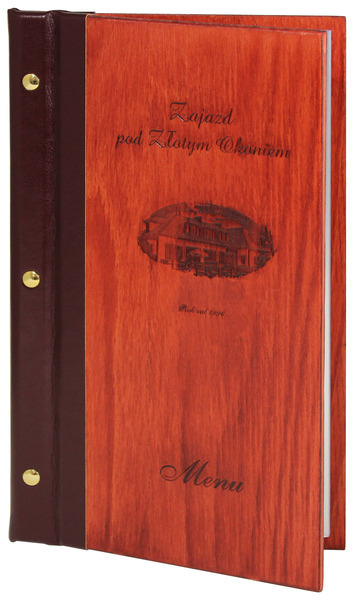Menu card No. 429 - Wooden card with engraved logo 