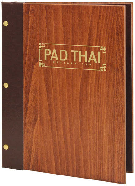 Menu card No. 452 Wooden card with engraved logo 