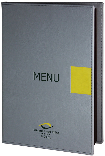 Menu card No. 456 model PRESTIGE with two-coloured logo